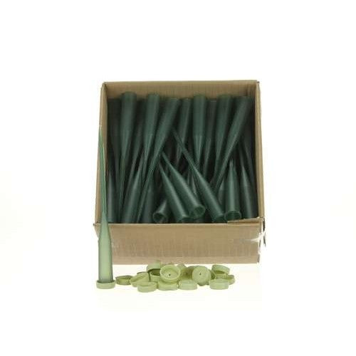 Sichtrohr 15 cm grün mit Kappe