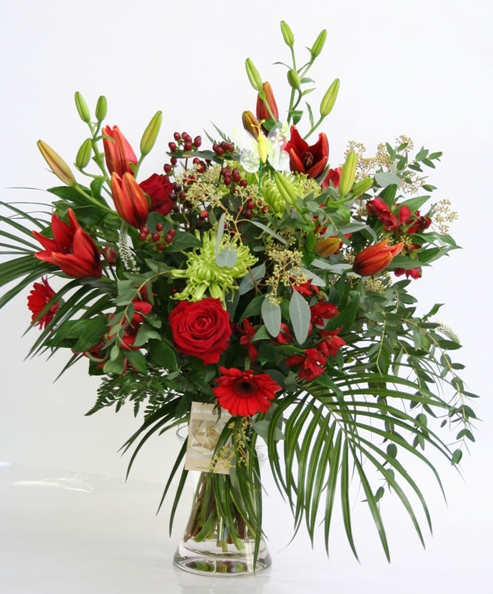 Blumenstrauß Rotgrün Gloria Herzlichen Glückwunsch