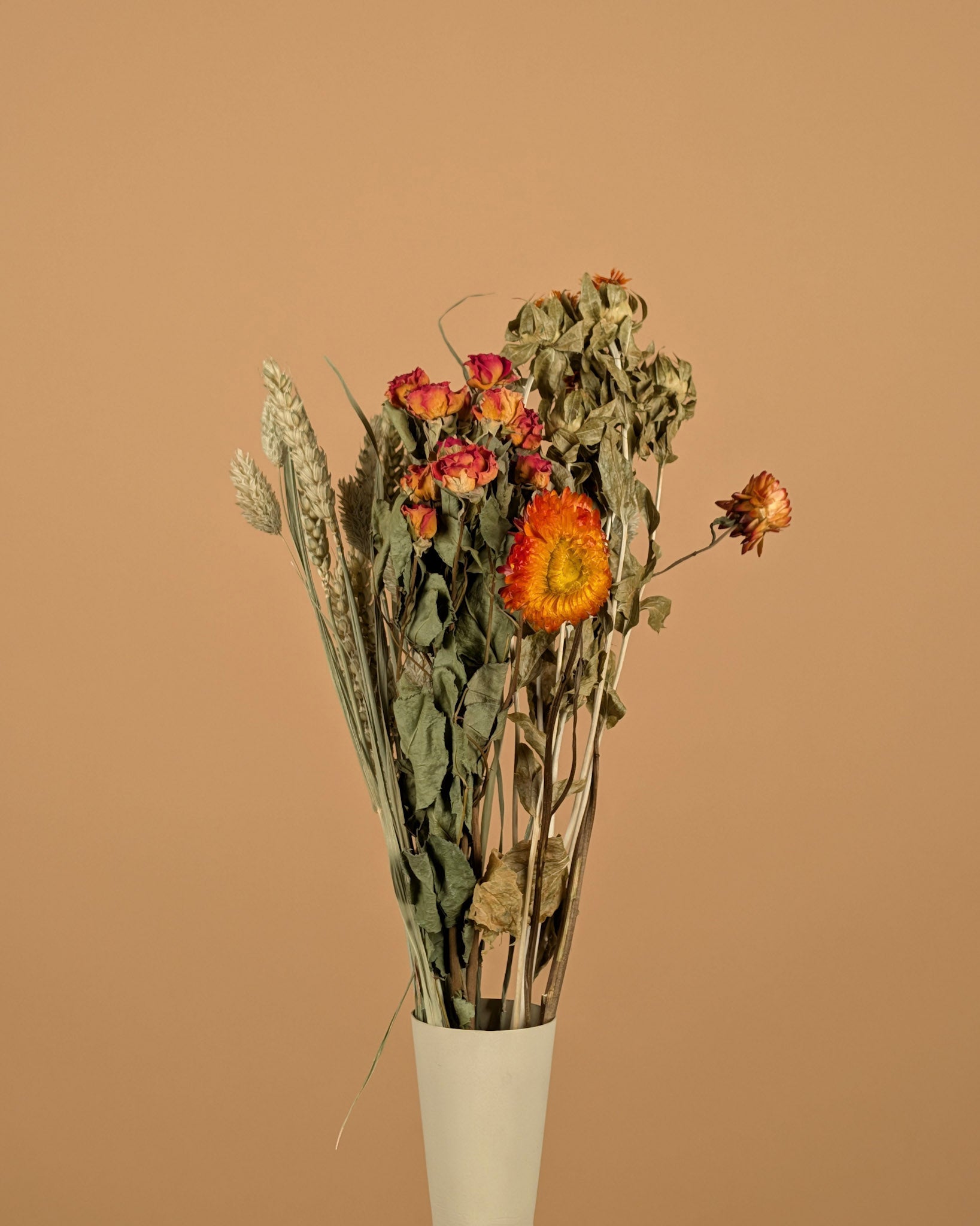 DIY -Markt für trockene Bouquet orange