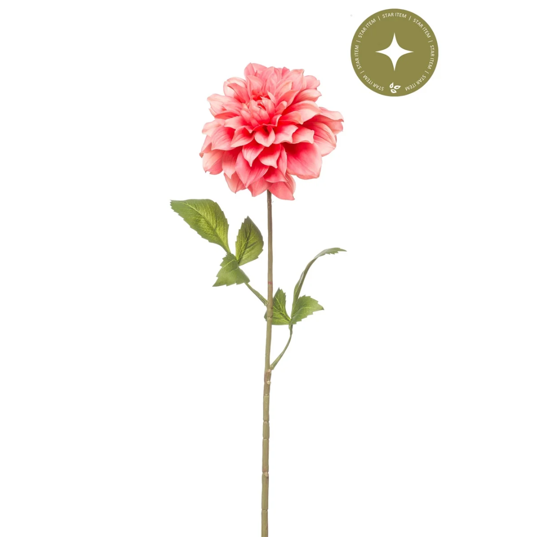 Zijde Dahlia – Zalmroze (72 cm)