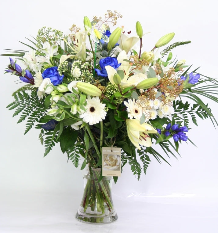 Bouquet Azur Blauw Glückwunsch