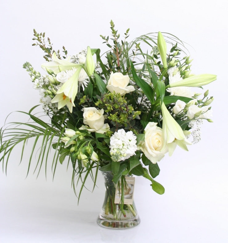 Blumenstrauß erhabene Weiße Glückwunsch