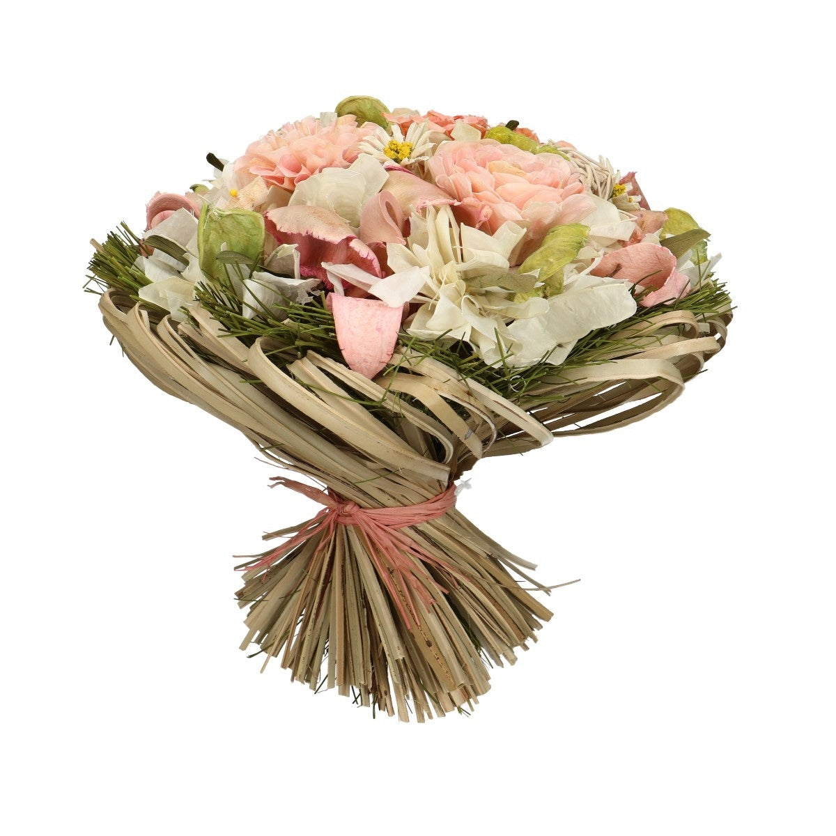 Trockene Blüten Bouquet Lena Pfirsich Lachsrosa Medium