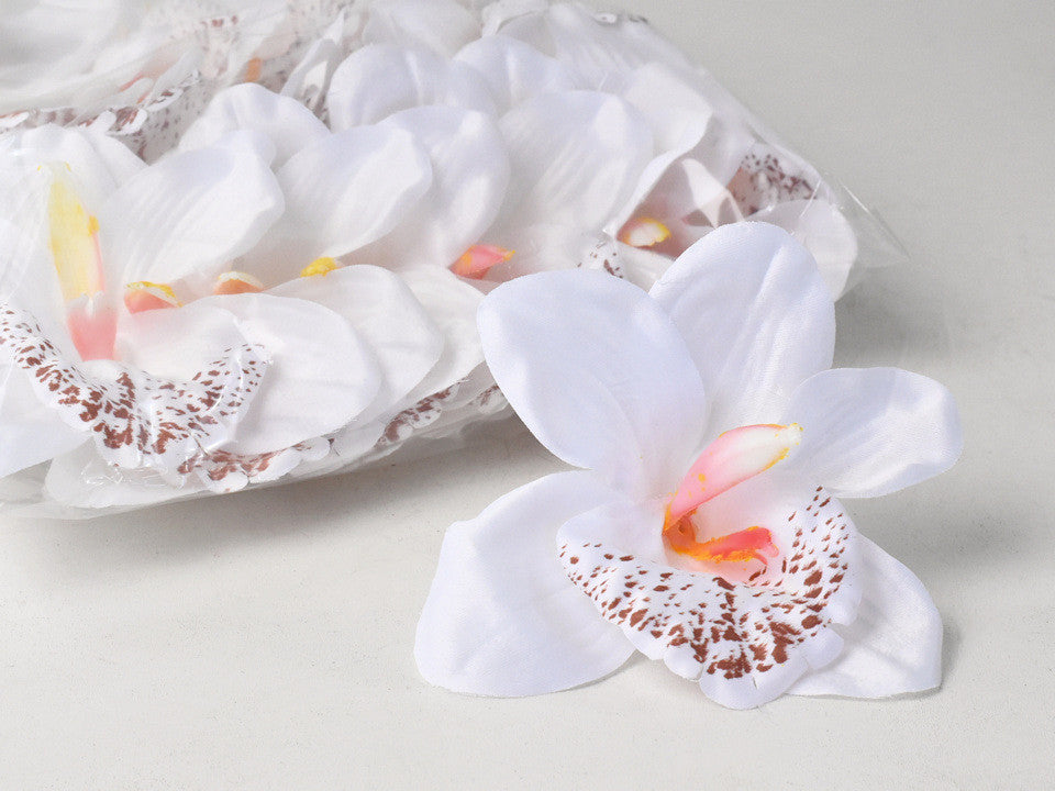 Orchidee weiß/bruind13cm
